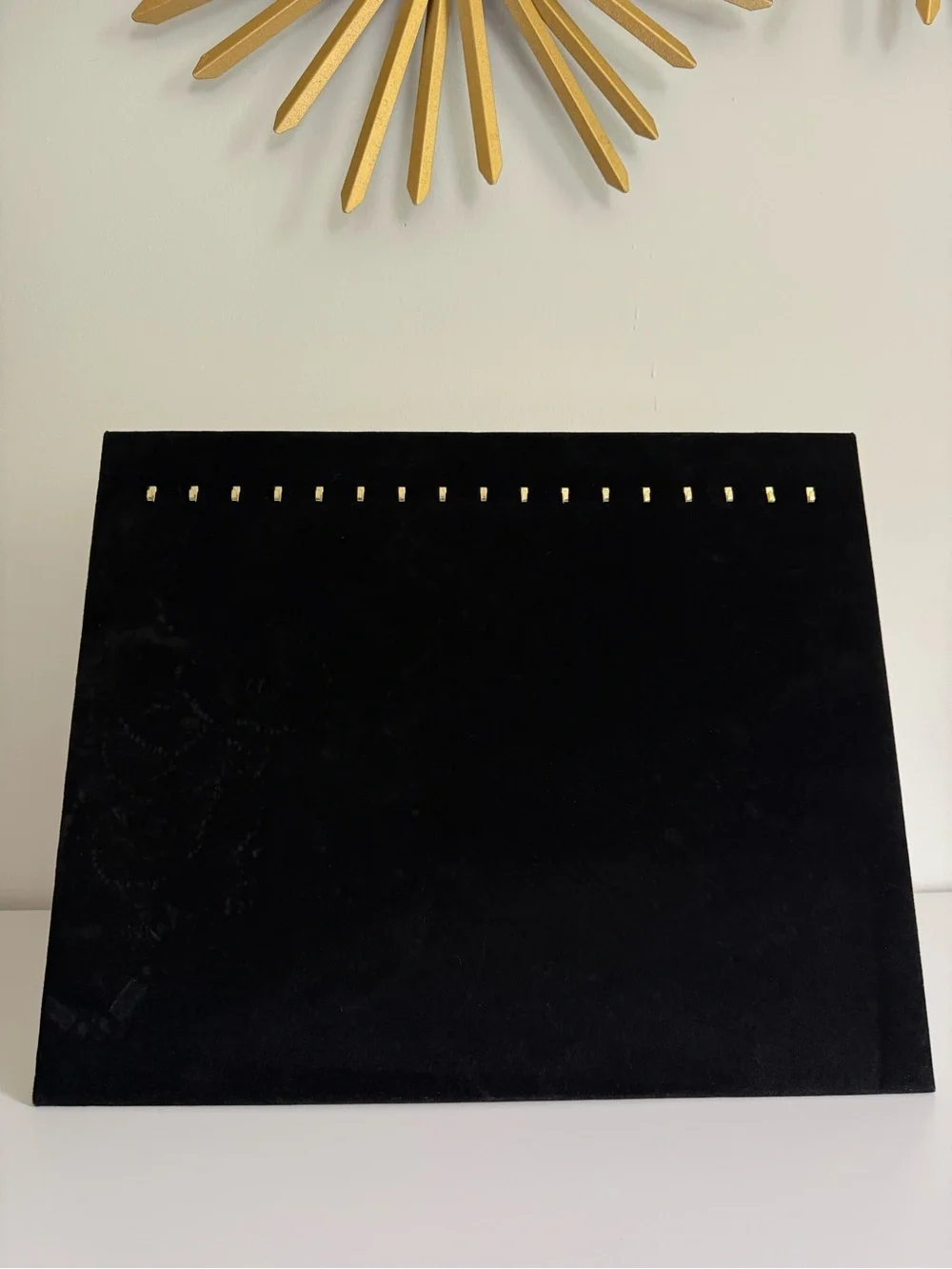 Black Velvet Jewelry Display Stand 17 Hooks Necklace Bracelet Holder Organizer